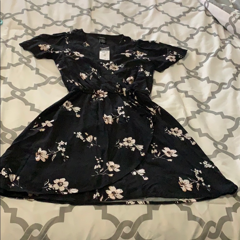 Black floral dress
